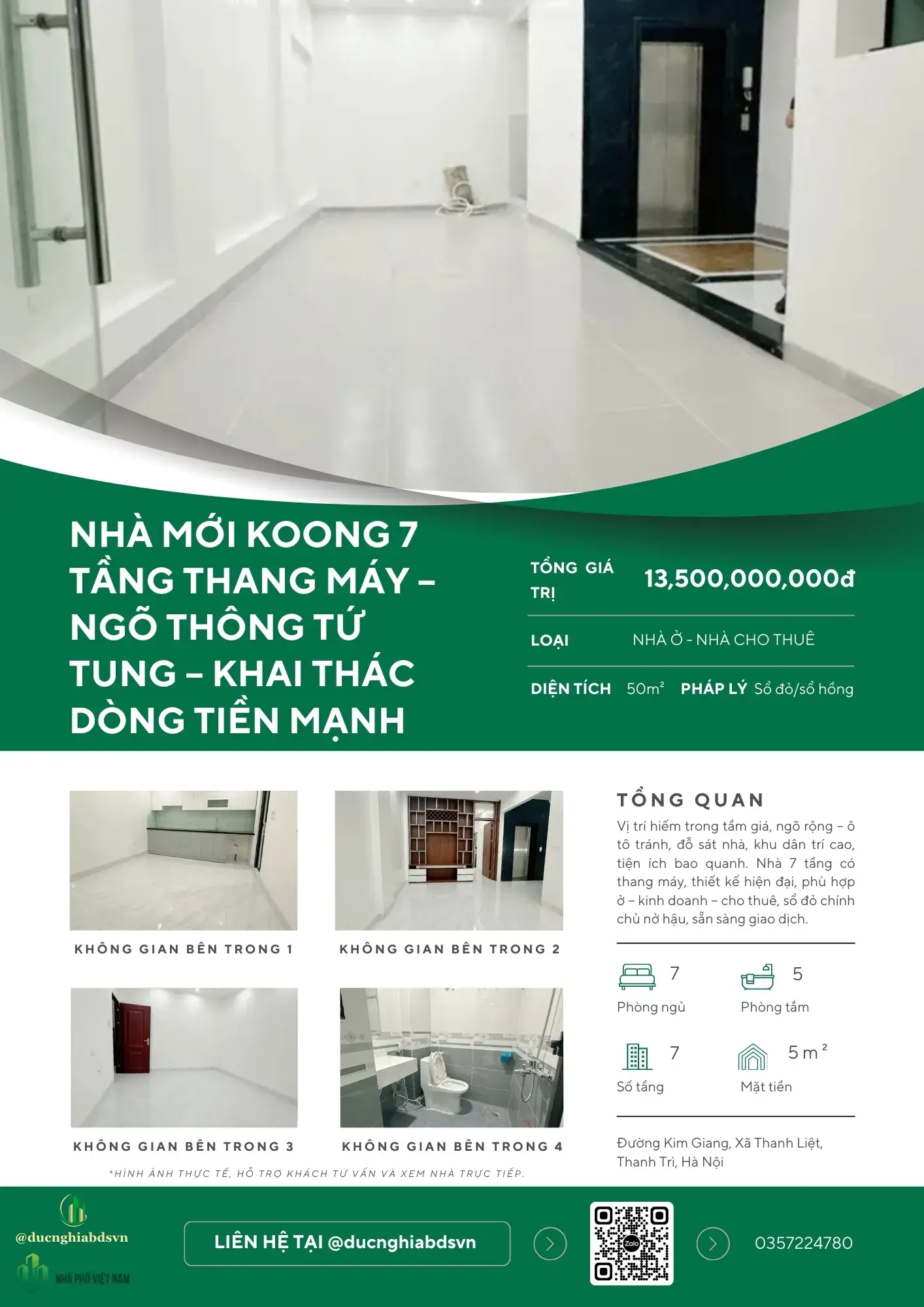KIỆT PHẨM NHÀ MỚI KOONG 7 TẦNG THANG MÁY – KIM GIANG, HOÀNG MAI – Ô TÔ TRÁNH – NGÕ THÔNG TỨ TUNG – 3 BƯỚC RA PHỐ – KHAI THÁC DÒNG TIỀN ĐỈNH CAO